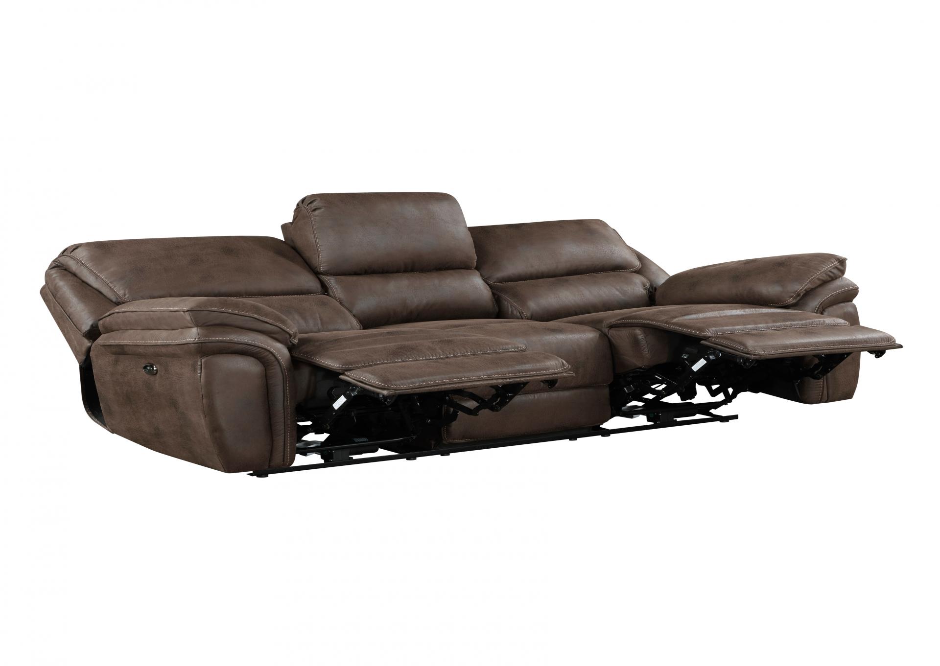 Proctor Power Double Reclining Sofa in Brown,Homelegance